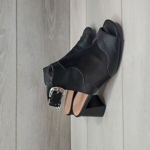 Topshop Womens Ankle Heels Moto Sandals shoes sz 38/8